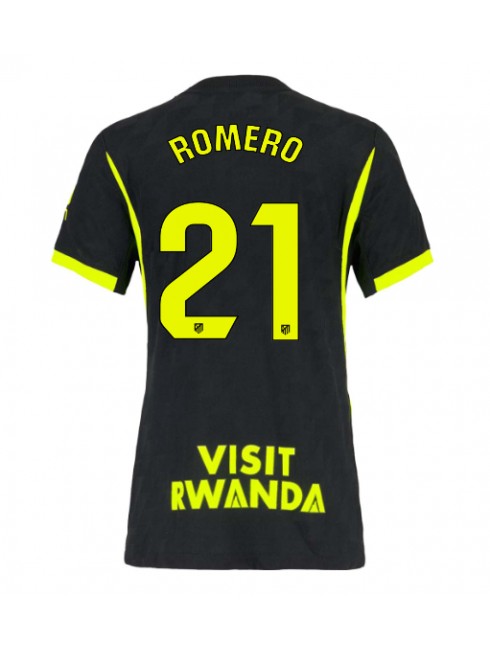 Ženski Nogometna dresi replika Atletico Madrid Cristian Romero #21 Gostujoči 2026-27 Kratek rokav Ženski Nogometna dresi replika Atletico Madrid Cristian Romero #21 Gostujoči 2026-27 Kratek rokav